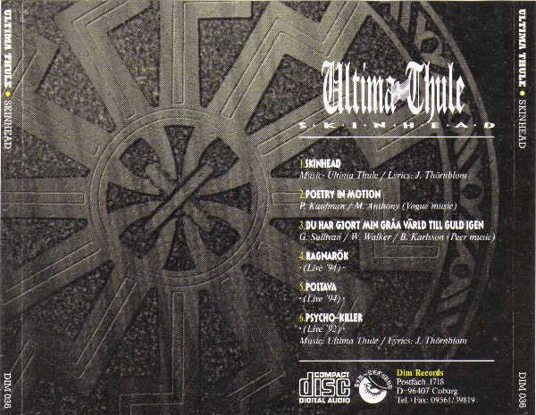 Ultima Thule Skinhead 1996 CD Discogs