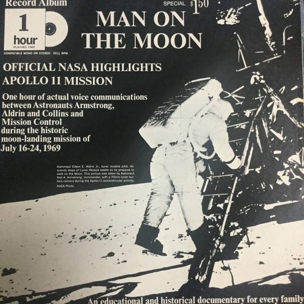 Man On The Moon Official Nasa Of Apollo 11 Mission (1969, Vinyl) - Discogs