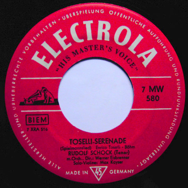 télécharger l'album Rudolf Schock - La Paloma Toselli Serenade