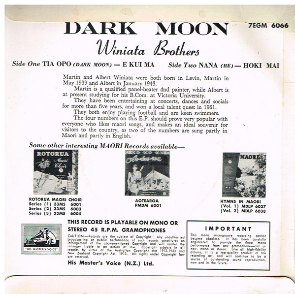 descargar álbum Winiata Brothers - Dark Moon