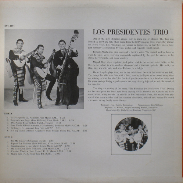 ladda ner album Los Presidentes Trio - Los Presidentes Trio