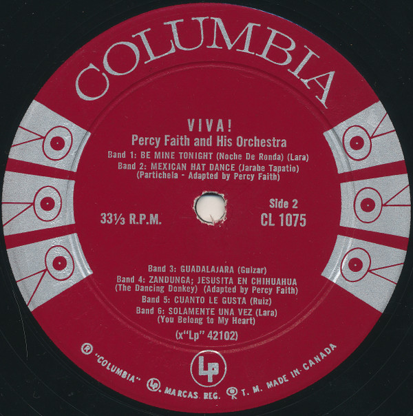 Percy Faith And His Orchestra - Viva! The Music Of Mexico | Columbia (CL 1075) - 4