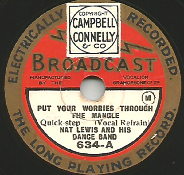 télécharger l'album Nat Lewis And His Dance Band - Put Your Worries Through The Mangle The Same As We Used To Do