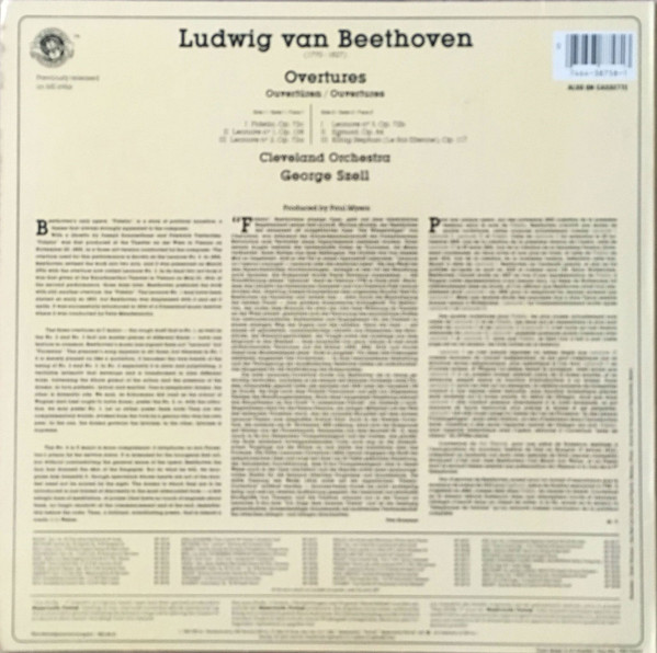 baixar álbum Beethoven, George Szell, Cleveland Orchestra - Beethoven Overtures
