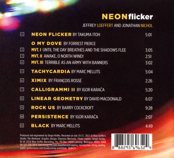 ladda ner album Saxophone H24 Duo, Jeffrey Loeffert And Jonathan Nichol - Neon Flicker