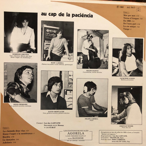 last ned album Los Deu Larvath - Au Cap De La Paciencia