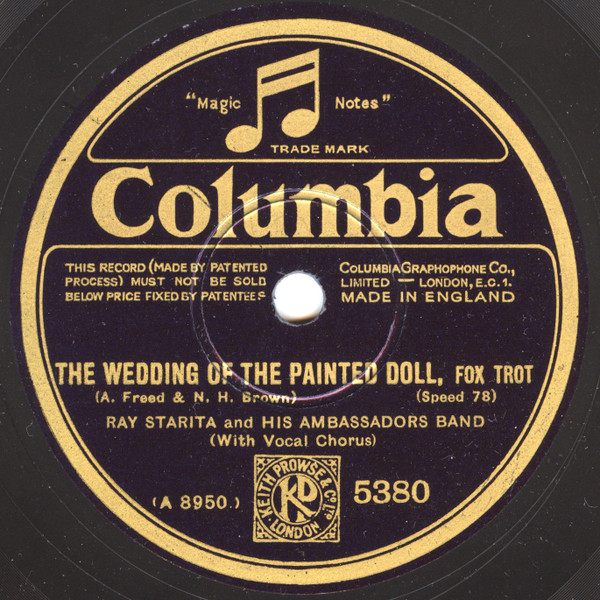 Album herunterladen Ray Starita And His Ambassadors Band - The Wedding Of The Painted Doll Wake Up Chillun Wake Up
