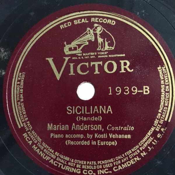 last ned album Marian Anderson - Komm Süsser Tod Come Sweet Death Siciliana