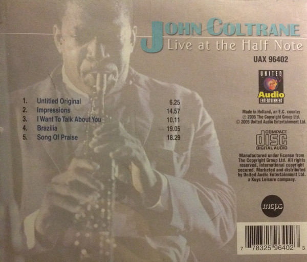 lataa albumi John Coltrane - Live At The Half Note