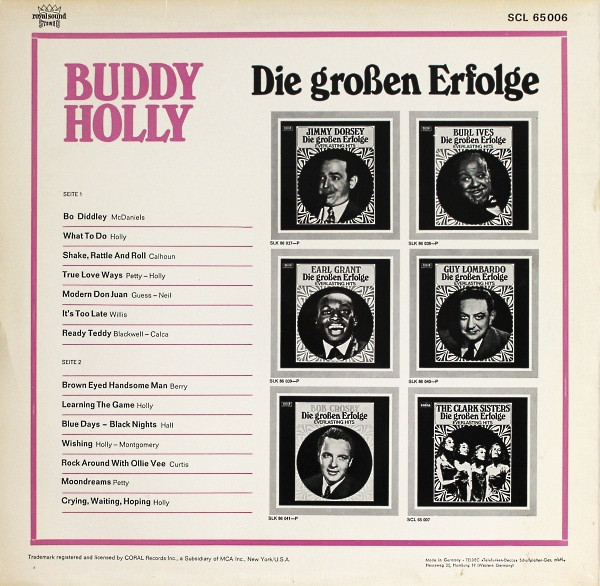 baixar álbum Buddy Holly - Die Großen Erfolge Everlasting Hits
