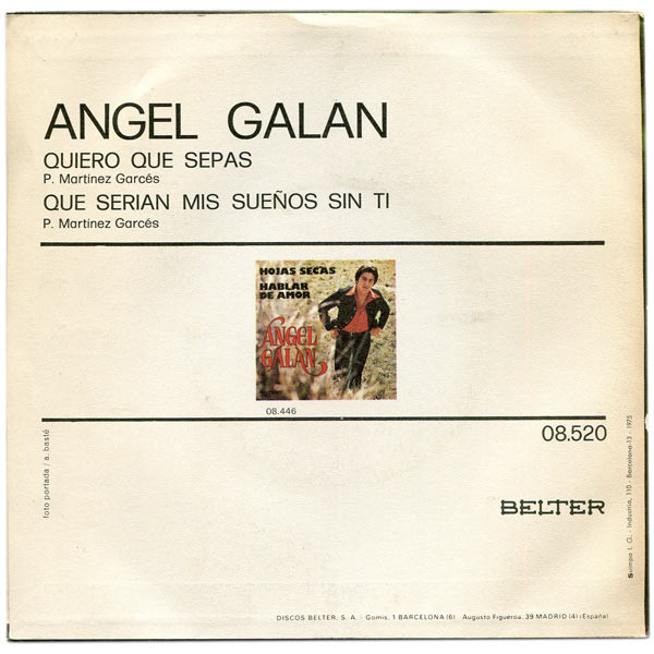 baixar álbum Angel Galan - Quiero Que Sepas