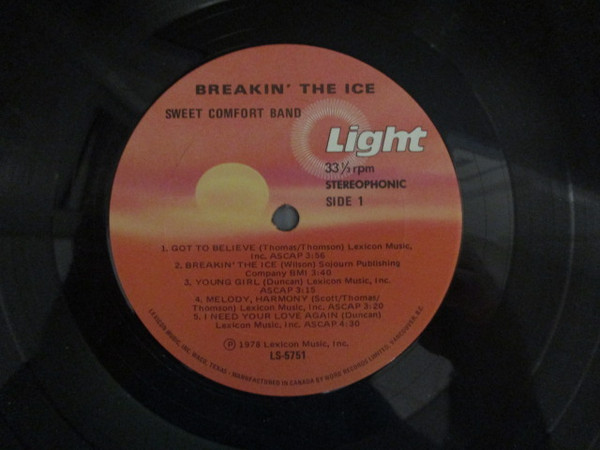 Sweet Comfort Band – Breakin' The Ice (1978, Gatefold, Vinyl) - Discogs