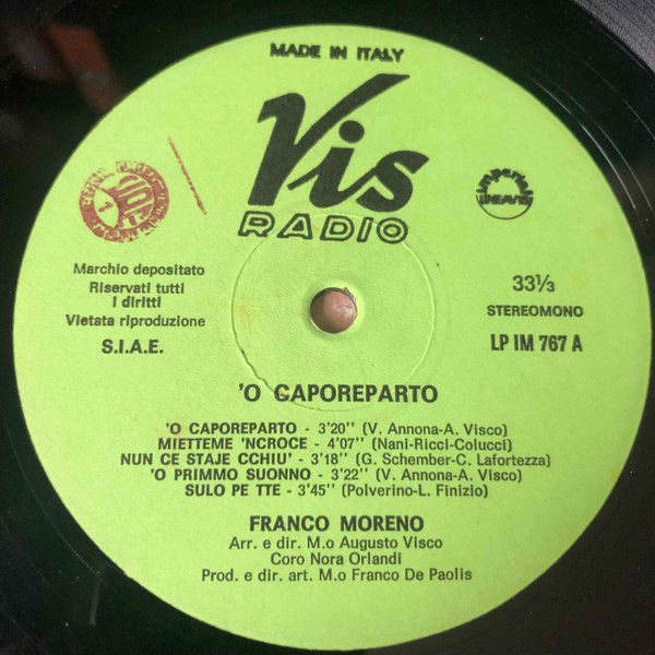 Album herunterladen Franco Moreno - O Caporeparto