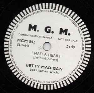 Betty Madigan - I Had A Heart album cover
