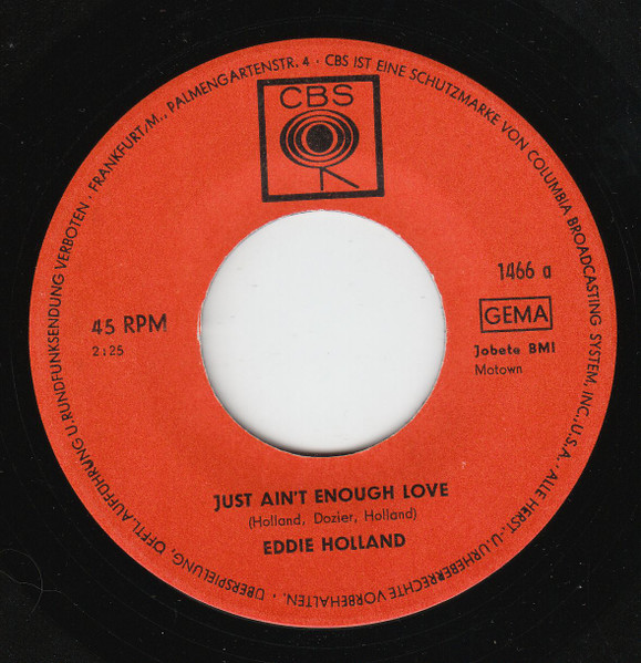 Eddie Holland - Just Ain't Enough Love | Releases | Discogs