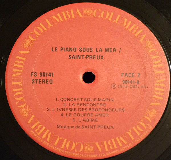 Saint-Preux - Le Piano Sous La Mer | Columbia (FS 90141) - 4