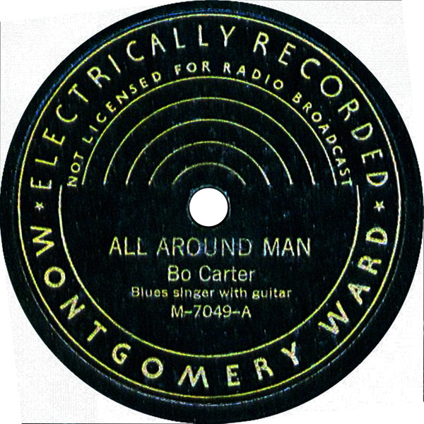 Bo Carter – All Around Man / Cigarette Blues (1936, Shellac) - Discogs