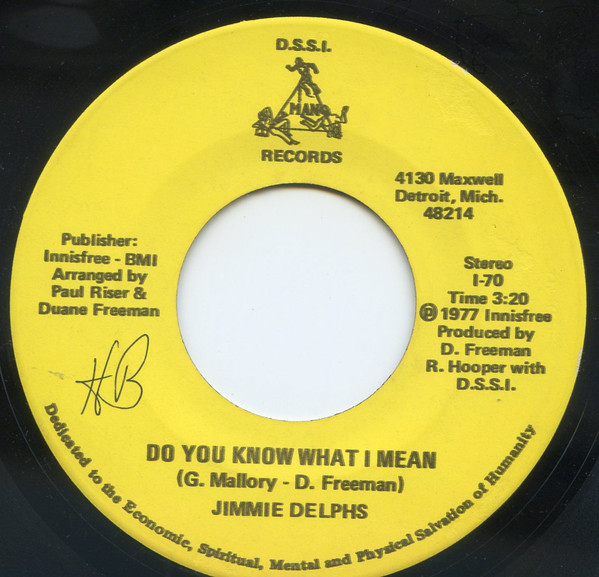 Jimmie Delphs – Do You Know What I Mean (1977, Vinyl) - Discogs