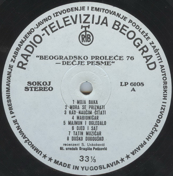 descargar álbum Various - Beogradsko Proleće 76 Dečje Pesme