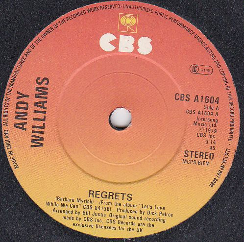 baixar álbum Andy Williams - Regrets