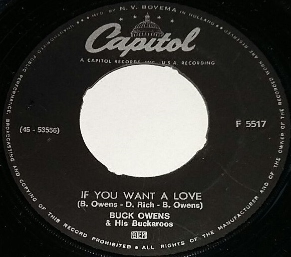 Buck Owens & His Buckaroos – Buckaroo / If You Want A Love (1965