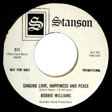 Bobbie Williams - Singing Love, Happiness And Peace album cover