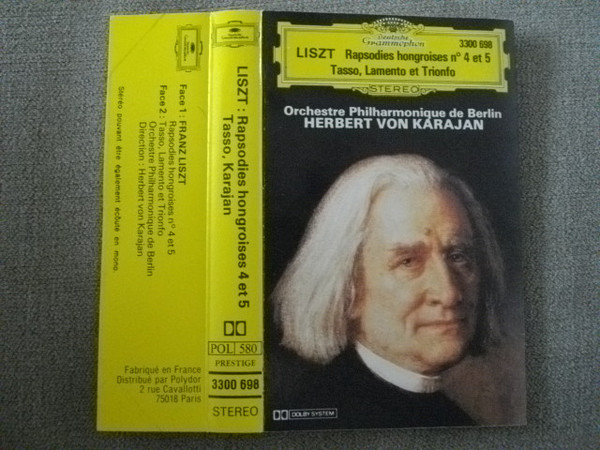ladda ner album Liszt Orchestre Philharmonique de Berlin Herbert von Karajan - Rapsodies Hongroises N 4 Et N 5 Tasso Lamento Et Trionfo