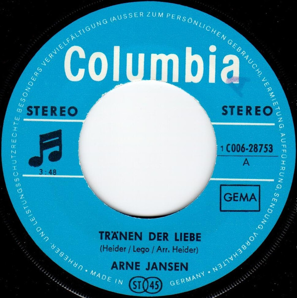 Album herunterladen Arne Jansen - Tränen Der Liebe Mañana