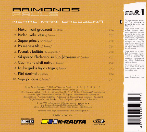 last ned album Raimonds Pauls - Nekal Mani Gredzenā