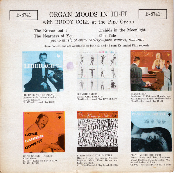 last ned album Buddy Cole - Organ Moods In Hi Fi With Buddy Cole At The Pipe Organ