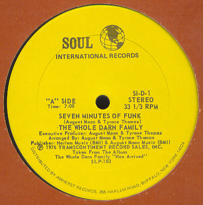 The Whole Darn Family – Seven Minutes Of Funk (1976, Vinyl) - Discogs