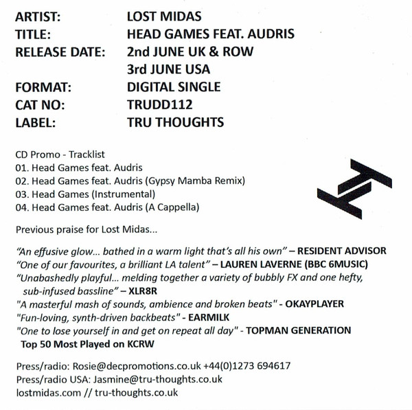 ladda ner album Lost Midas Feat Audris - Head Games