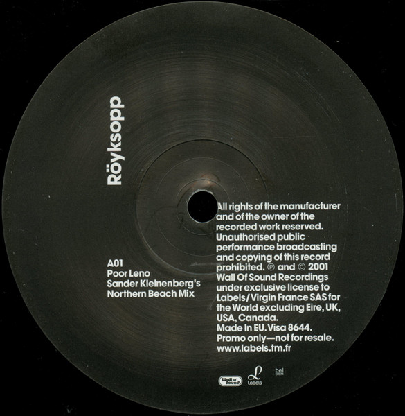 Röyksopp – Poor Leno (2001, Vinyl) - Discogs