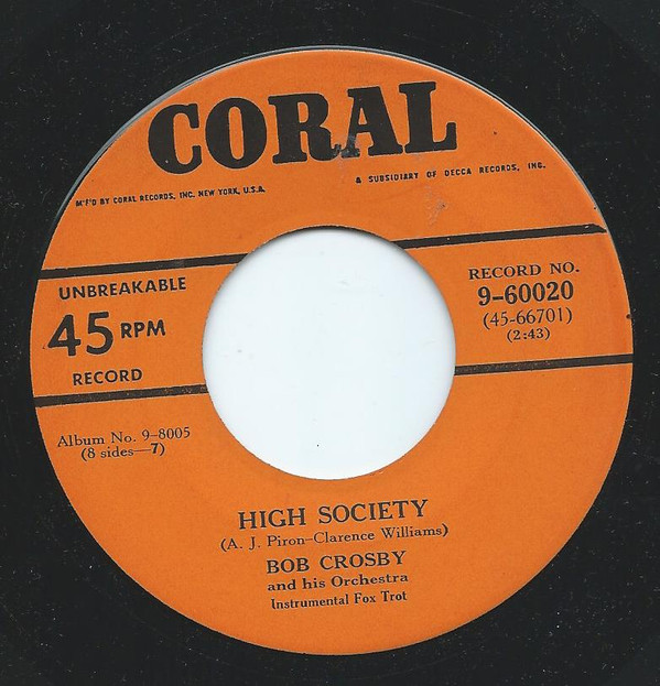 lataa albumi Bob Crosby And His Orchestra - High Society