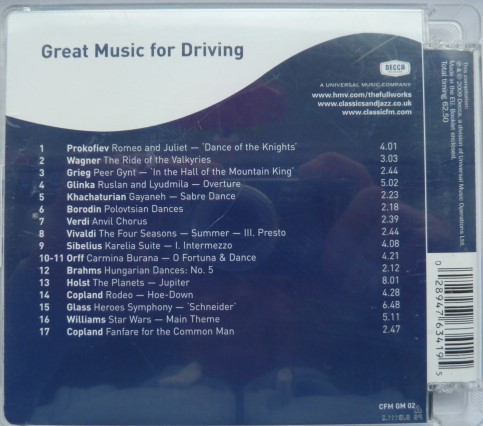 Album herunterladen Various - Great Music for Driving