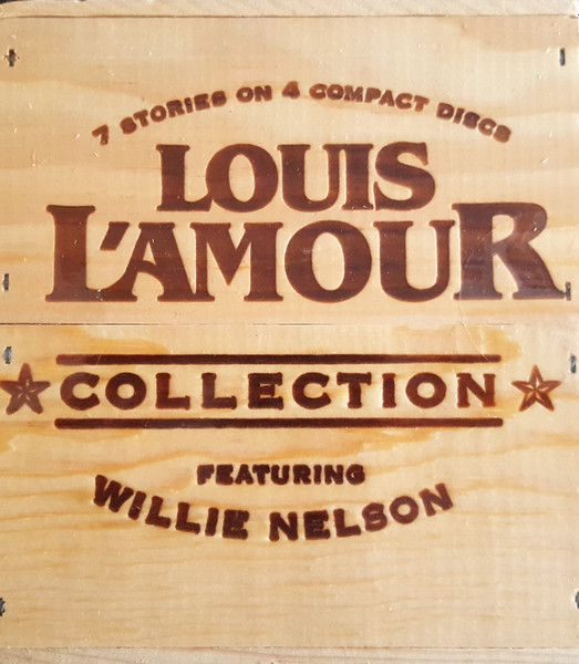 LOUIS L'AMOUR Collection Read by Willie Nelson 7 Stories on 4 CD's in  Wooden Box