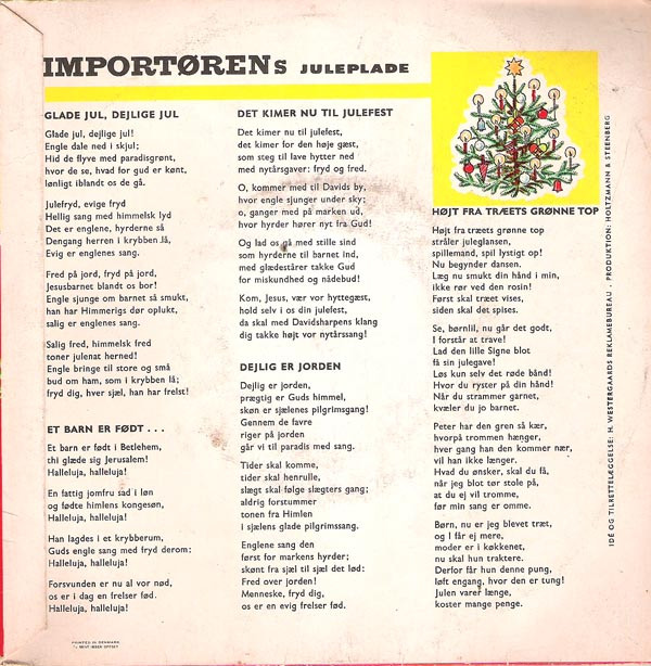 Kirsten Hermansen Og Poul Bundgaard - Importørens Juleplade | Importøren (BJ 86) - 2