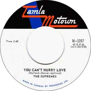 The Supremes - You Can't Hurry Love / Put Yourself In My Place