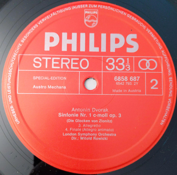 télécharger l'album Antonín Dvořák, London Symphony Orchestra, Witold Rowicki - Sinfonie Nr 1 C moll Op 3 Die Glocken Von Zlonitz