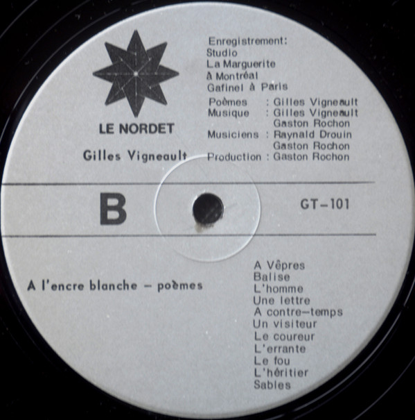 Album herunterladen Gilles Vigneault, Hugh John Barrett - A LEncre Blanche