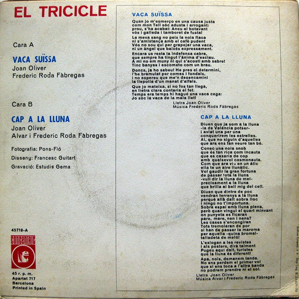 lataa albumi El Tricicle - La Vaca Suissa Cap A La Lluna
