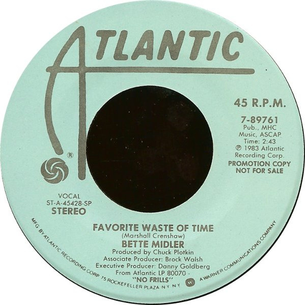 Bette Midler - Waste Of Time | Releases | Discogs