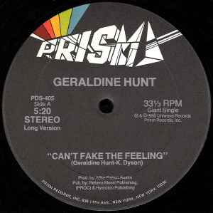 Geraldine Hunt - Can't Fake The Feeling album cover
