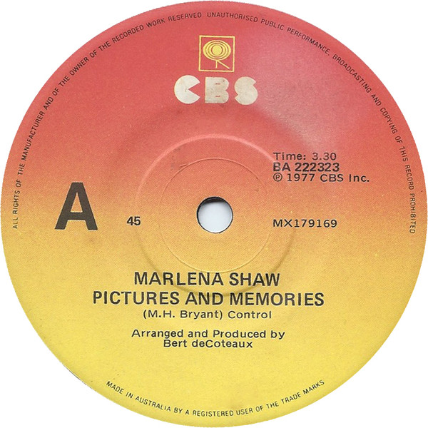 ladda ner album Marlena Shaw - Pictures And Memories Johnny