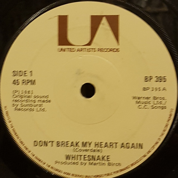 Whitesnake – Don't Break My Heart Again (1981, Vinyl) - Discogs