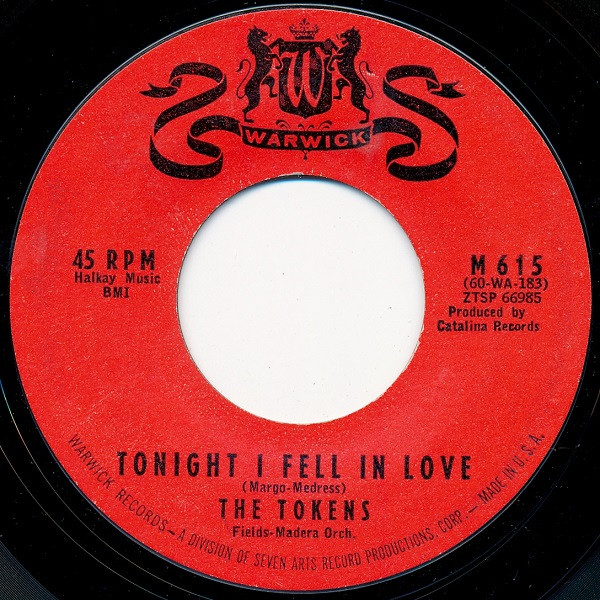 The Tokens – Tonight I Fell In Love / I'll Always Love You (1961