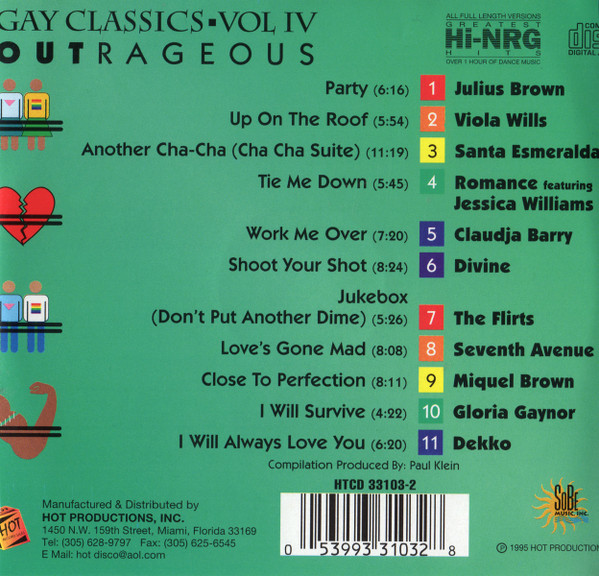 ladda ner album Various - Gay Classics Vol IV Outrageous
