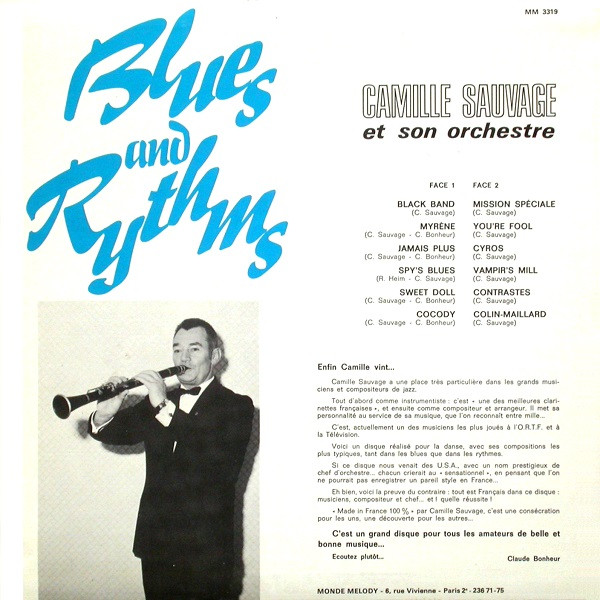 baixar álbum Camille Sauvage Et Son Orchestre - Blues And Rythms