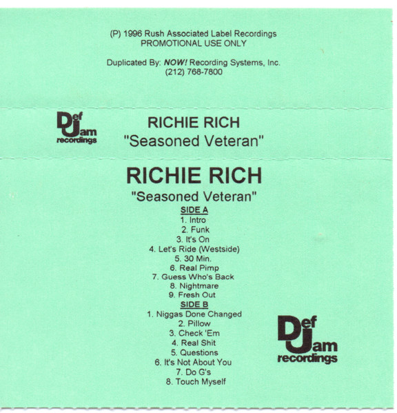 Richie Rich – Seasoned Veteran (1996, Green J-Card, Cassette