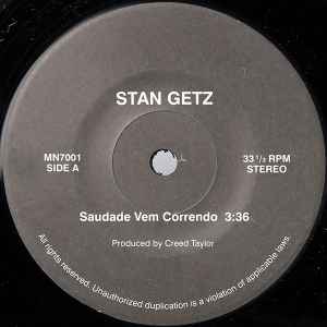 Stan Getz - Saudade Vem Correndo / Summer In The City album cover